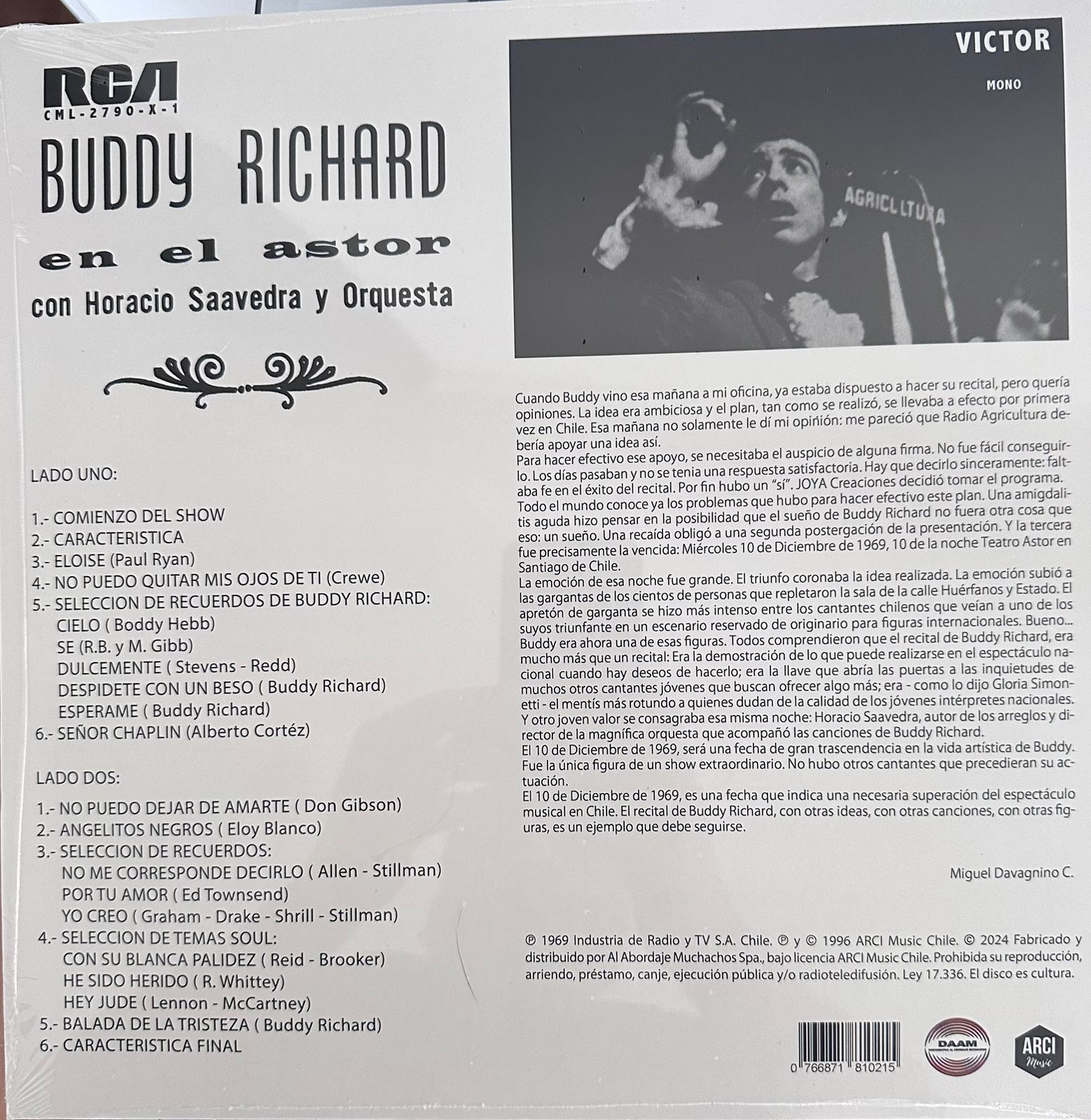 Buddy Richard – Buddy Richard En El Astor (NUEVO, SELLADO) BOXV5