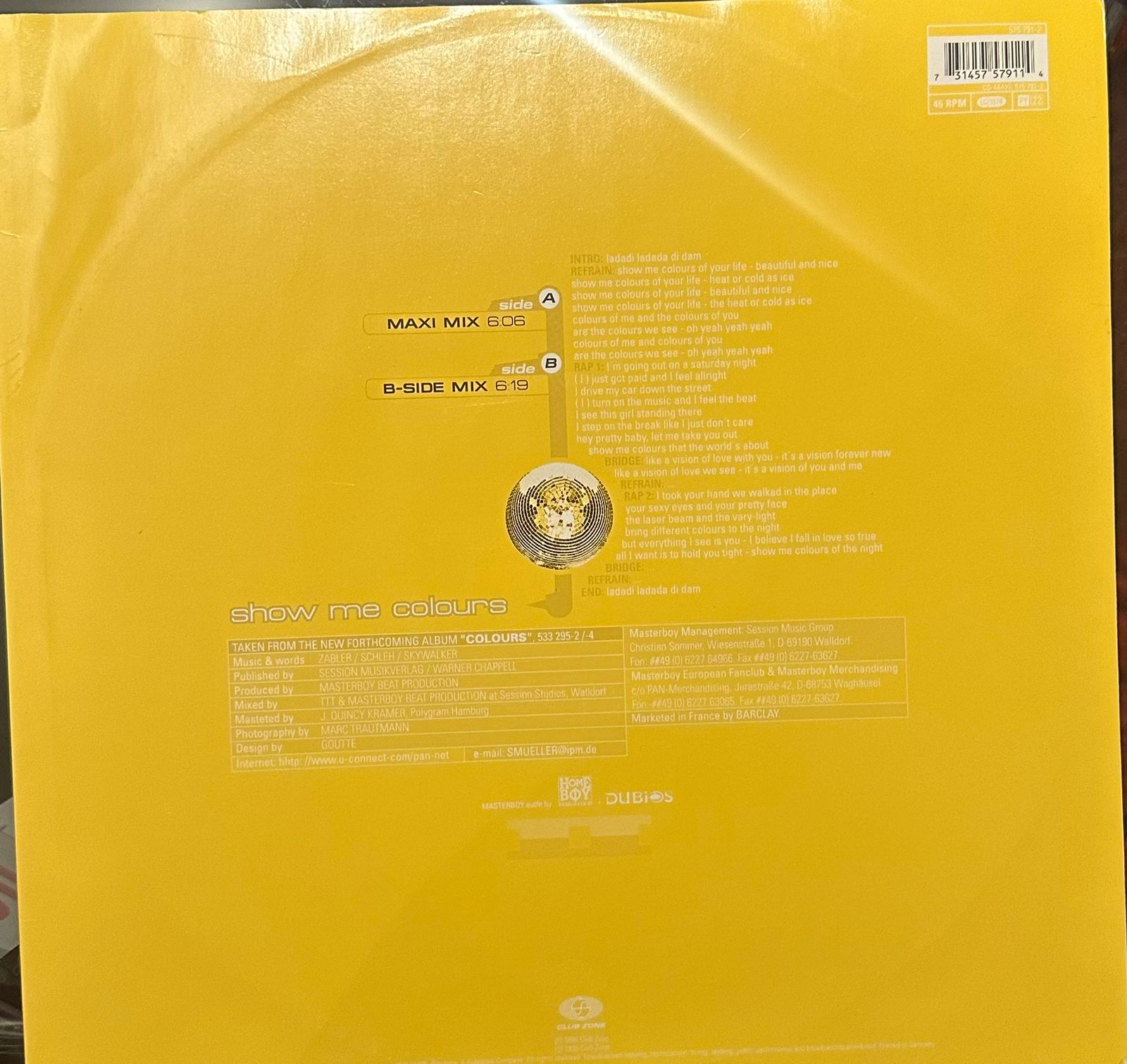 Masterboy – Show Me Colours (NM) BOX8
