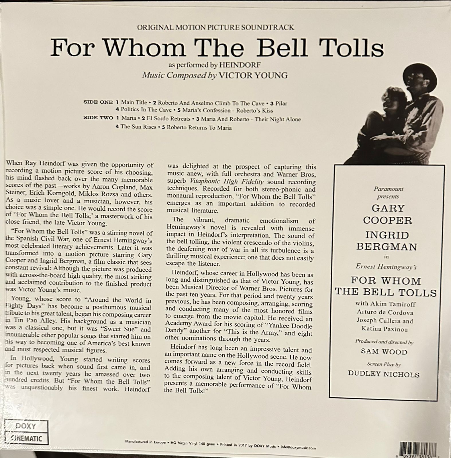 Victor Young, Raymond Heindorf – For Whom The Bell Tolls (Original Motion Picture Soundtrack) (NUEVO, SELLADO) BOXV27