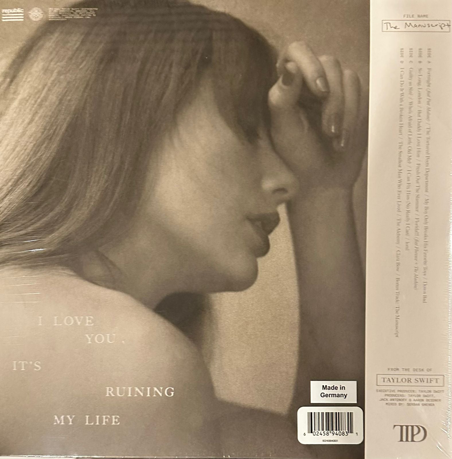 Taylor Swift – The Tortured Poets Department - The Manuscript / DISCO DOBLE (NUEVO, SELLADO) BOXV27