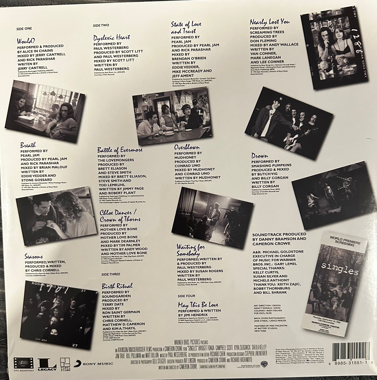 Various – Singles (Original Motion Picture Soundtrack) / VINILO DOBLE + CD (NUEVO, SELLADO) BOXV29