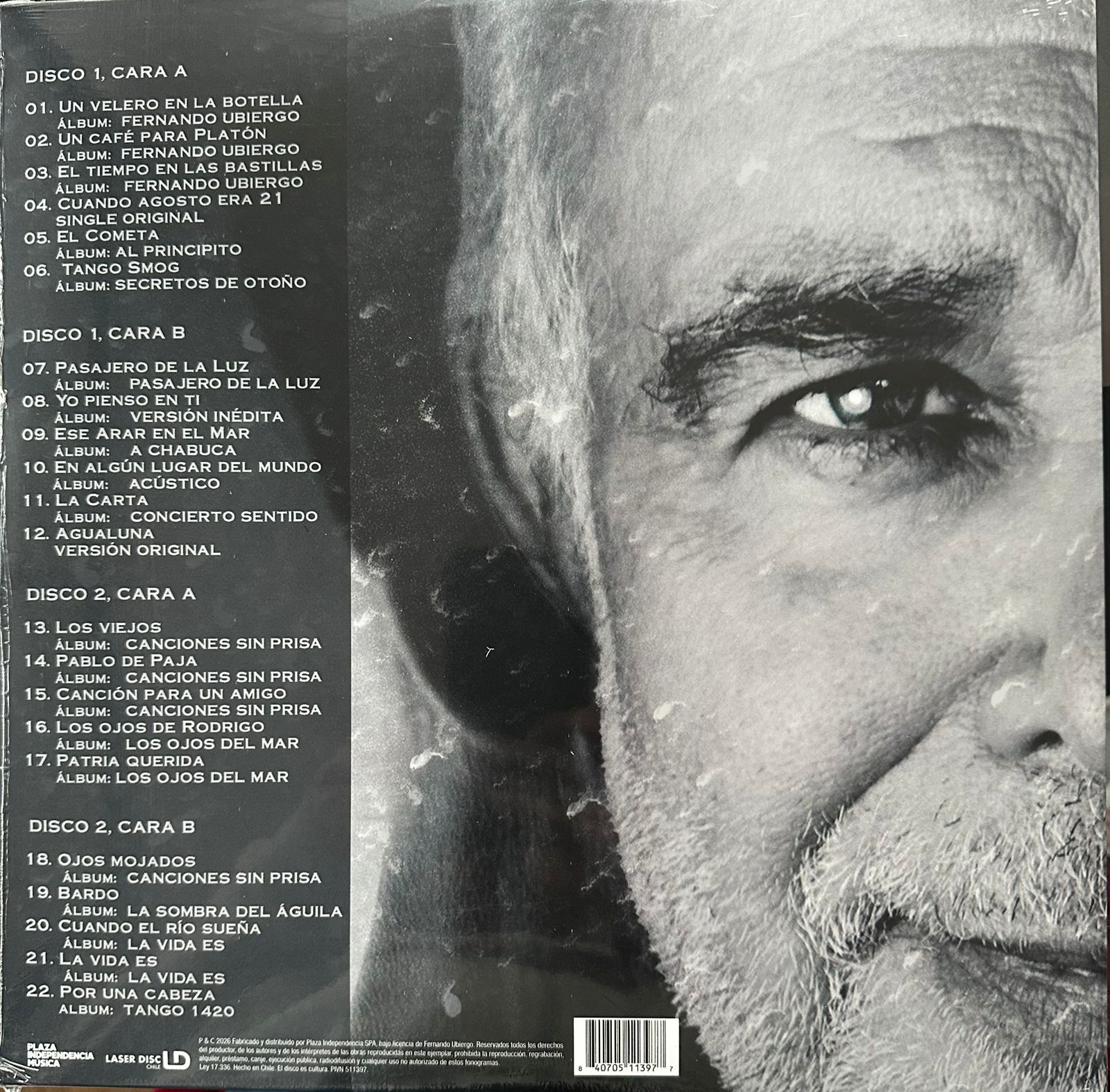 Fernando Ubiergo – 50 Años / DISCO DOBLE (NUEVO, SELLADO) BOXV32