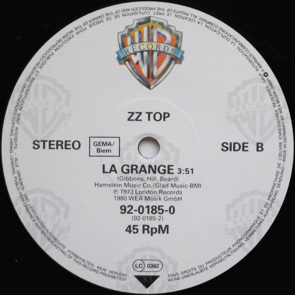 Z Top – Legs (Special Dance Mix) (NM, FUNDA VG+) BOX11