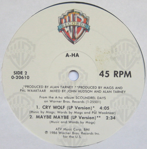 a-ha – Cry Wolf (NM, FUNDA VG+) BOX23