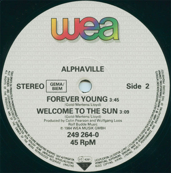 Alphaville – Forever Young (VG+) (Special Dance Version) BOX35
