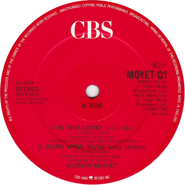 Alison Moyet – Is This Love? (NM, FUNDA VG+) BOX24