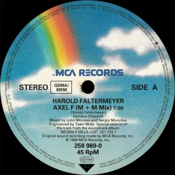 Harold Faltermeyer – Axel F (The M & M Mix) (VG+) BOX36