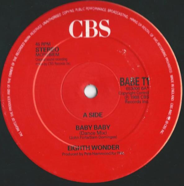 Eighth Wonder – Baby Baby (Dance Mix) (NM, FUNDA VG+) BOX6