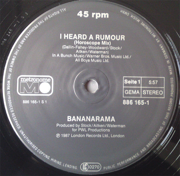 Bananarama – I Heard A Rumour (MINT, NO SELLADO) BOX27