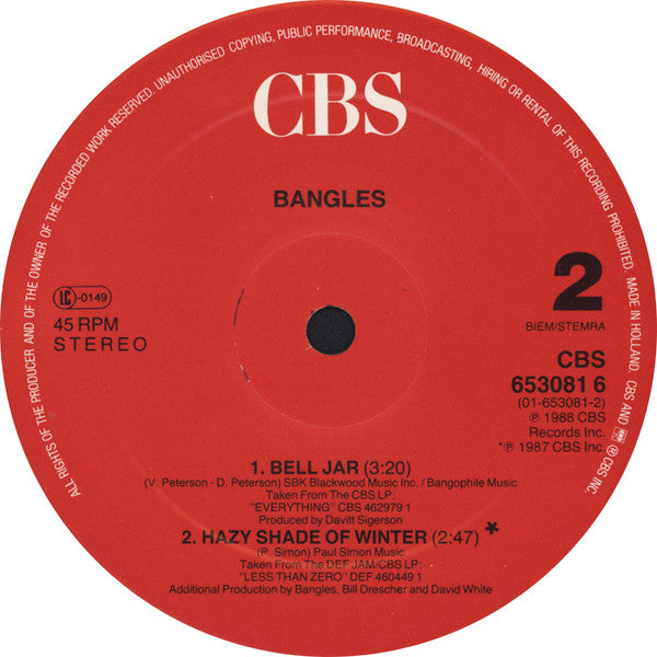Bangles – In Your Room (NM) BOX35