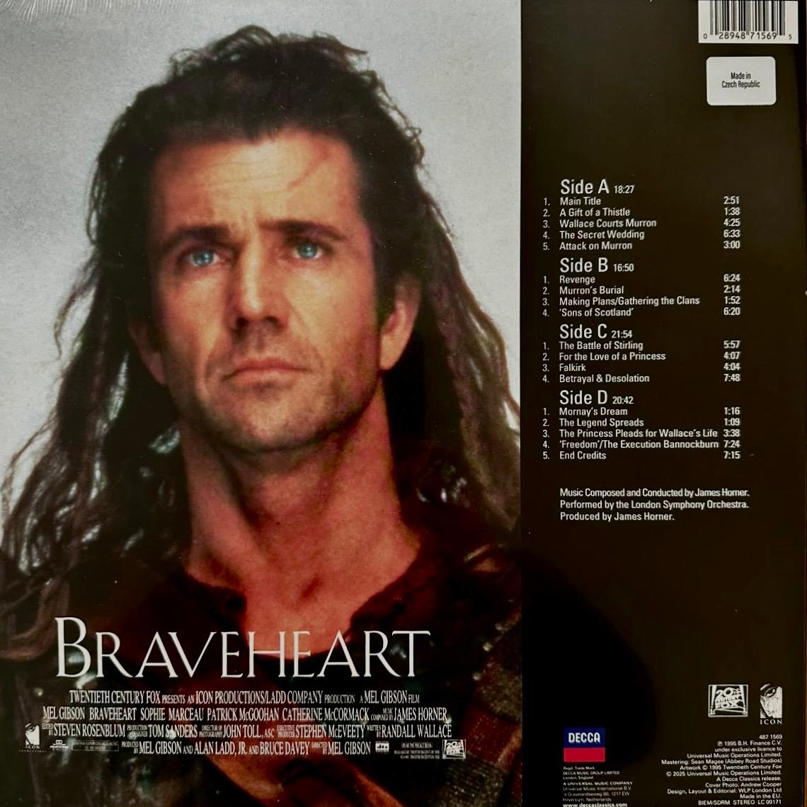 James Horner Performed By The London Symphony Orchestra – Braveheart (Original Motion Picture Soundtrack) - 30th Anniversary / SPECIAL EDITION / DISCO DOBLE (NUEVO, SELLADO) BOXV50