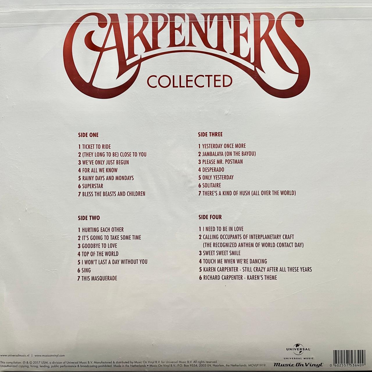 Carpenters – Collected / DISCO DOBLE (NUEVO, SELLADO) BOXV20