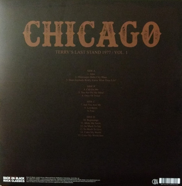 Chicago – Terry's Last Stand 1977 / Vol. 1 / DISCO DOBLE (NUEVO, SELLADO) BOXV9