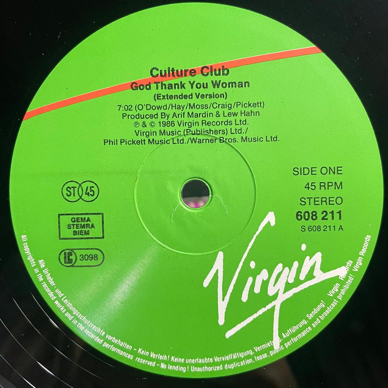 Culture Club – God Thank You Woman (VG+) BOX35