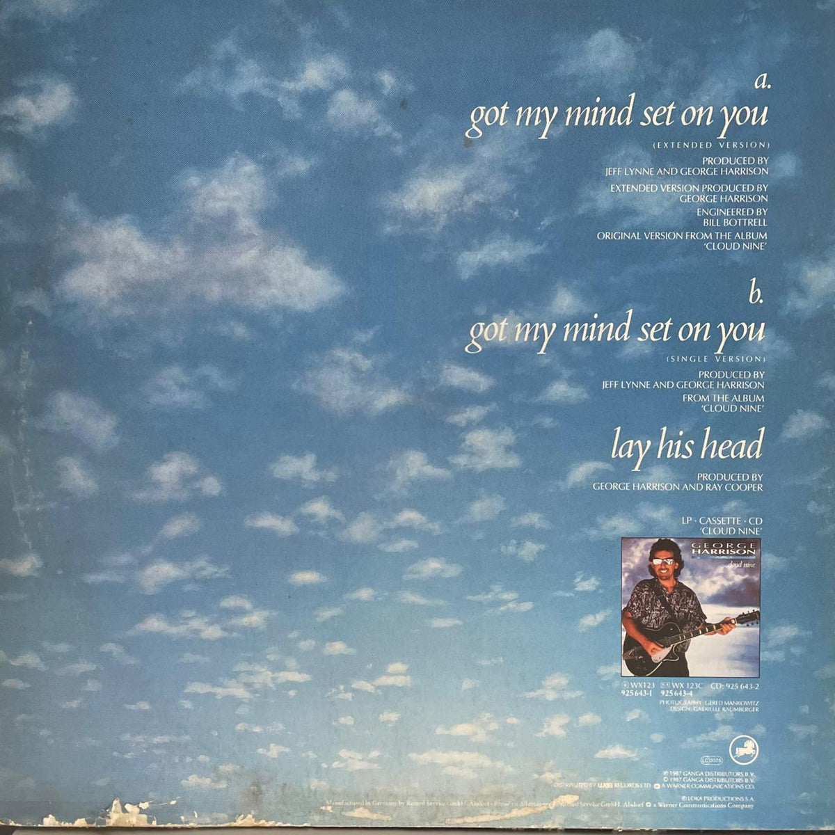 George Harrison – Got My Mind Set On You (Extended Version) (VG+, FUNDA VG ver foto) BOX29
