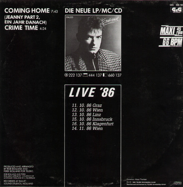 Falco – Coming Home (Jeanny Part 2, Ein Jahr Danach) (VG+) BOX35