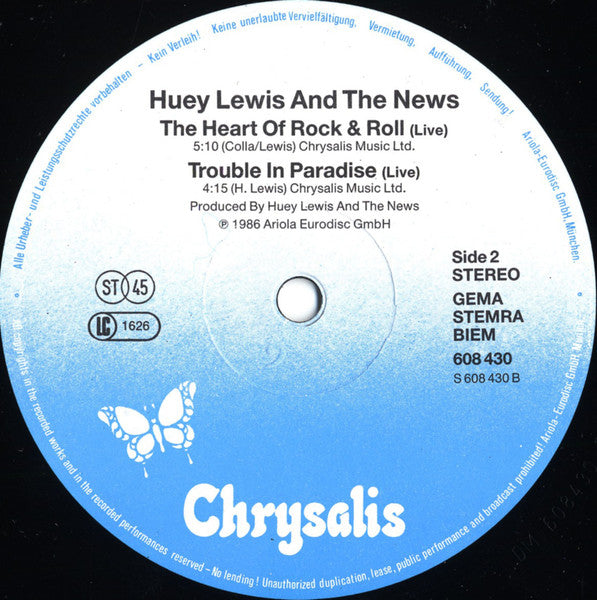 Huey Lewis And The News – Stuck With You (NM) BOX35