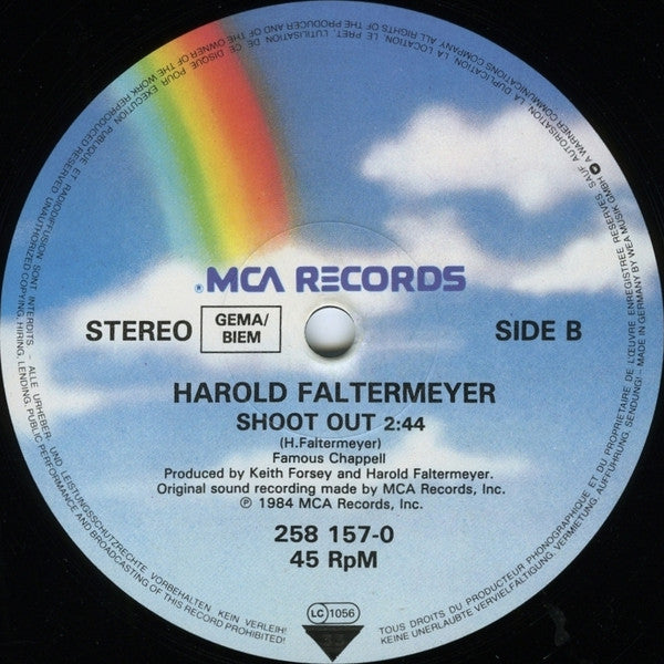 Harold Faltermeyer & Axel F – Axel F (Brand New Detroit '87 Mix) (EX)-TIMBRE EN GALLETA VER FOTO- BOX36