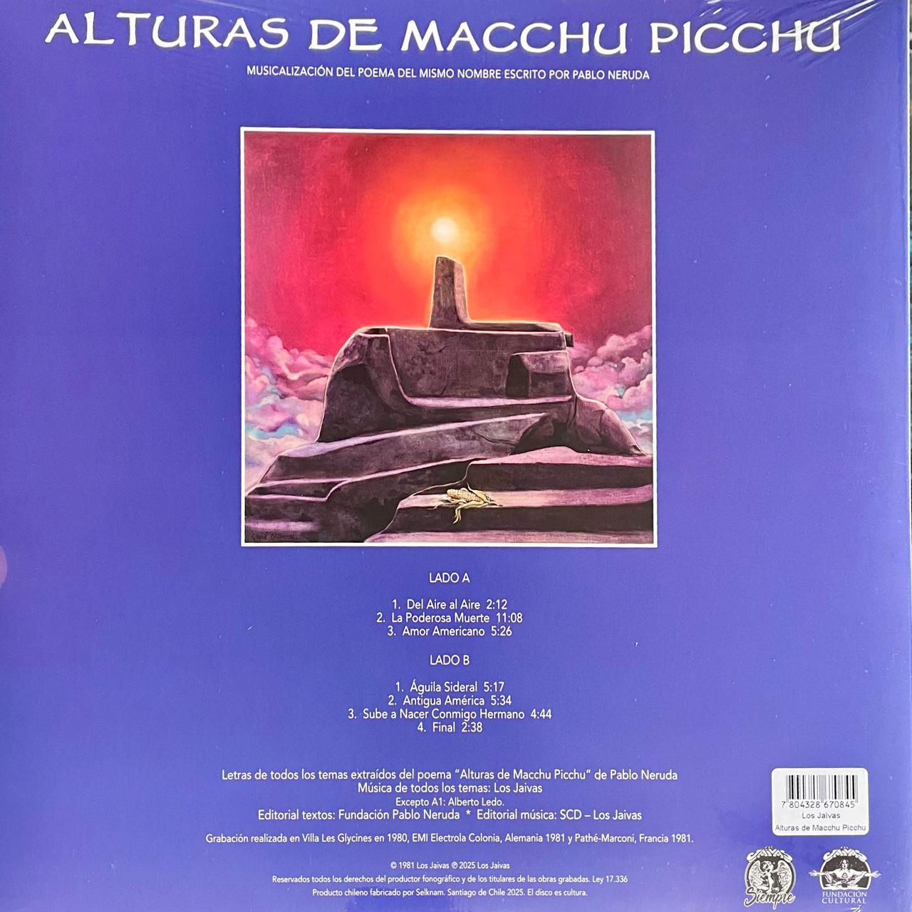Los Jaivas – Alturas De Machu Picchu (NUEVO, SELLADO) BOXV44