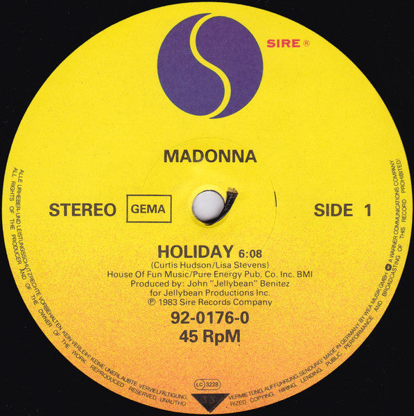 Madonna – Holiday (NM, FUNDA VG+) BOX27