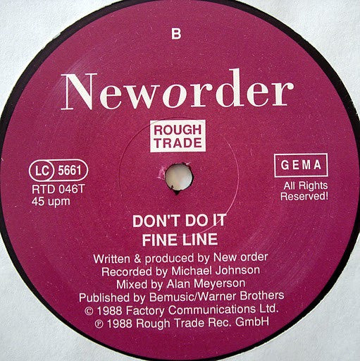 Neworder – Fine Time (EX) BOX27