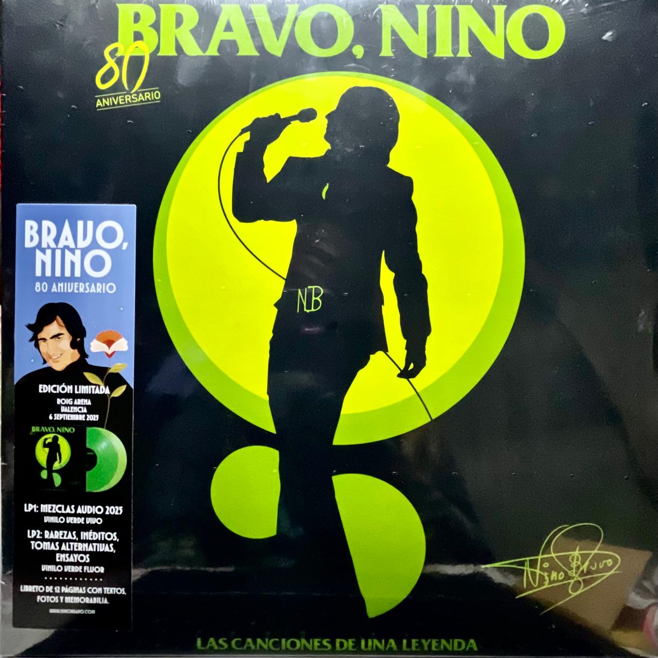Nino Bravo – Bravo, Nino Bravo - EDICIÓN LIMITADA 80 ANIVERSARIO / DISCO DOBLE (NUEVO, SELLADO) BOXV20