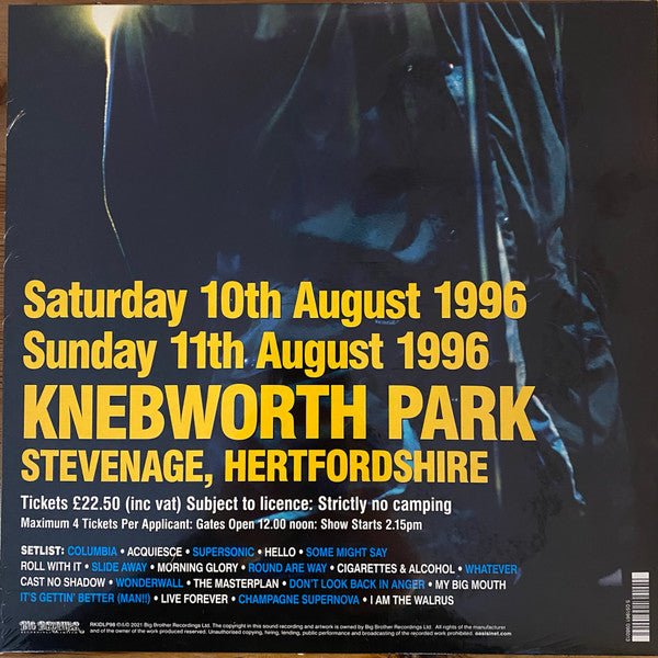 Oasis – Knebworth 1996 / DISCO TRIPLE (NUEVO, SELLADO) BOXV46