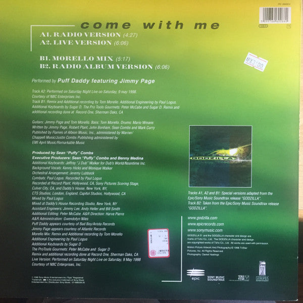 Puff Daddy Featuring Jimmy Page – Come With Me (NM, FUNDA VG+) BOX6