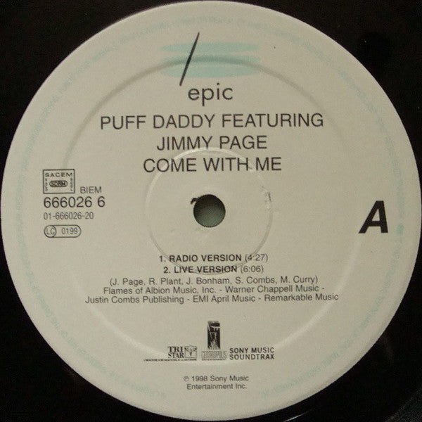 Puff Daddy Featuring Jimmy Page – Come With Me (NM, FUNDA VG+) BOX6