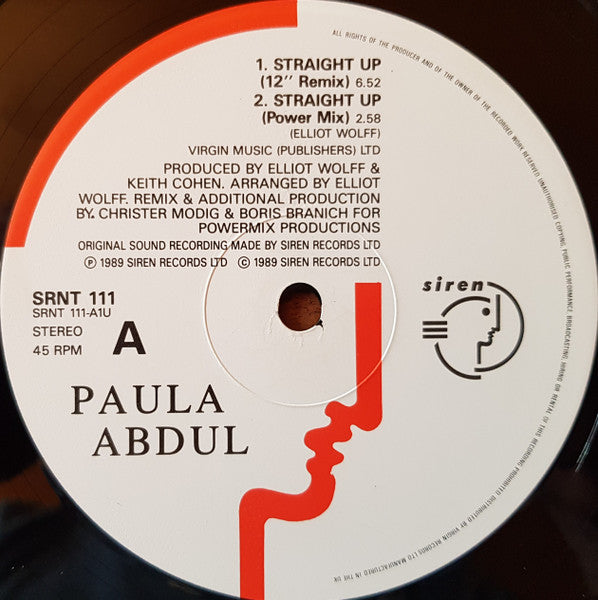 Paula Abdul – Straight Up (NM, FUNDA EX) BOX27