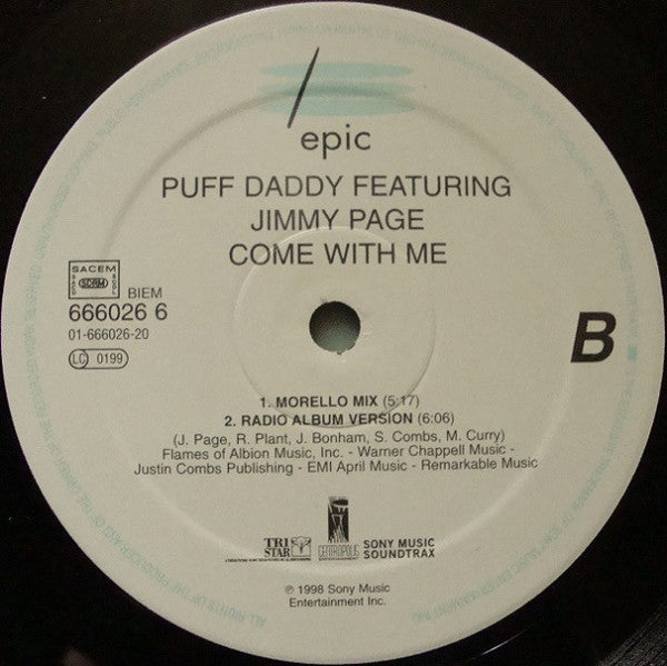 Puff Daddy Featuring Jimmy Page – Come With Me (NM, FUNDA VG+) BOX6
