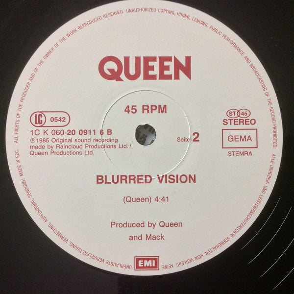 Queen – One Vision (Extended Vision) (NM, FUNDA VG+) BOX27