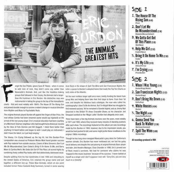 Eric Burdon – The Animals‘ Greatest Hits (NUEVO, SELLADO) BOXV48