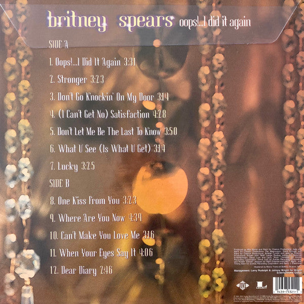 Britney Spears – Oops!...I Did It Again - Picture Disc - 20th Anniversary Edition (NUEVO, SELLADO) BOXV40