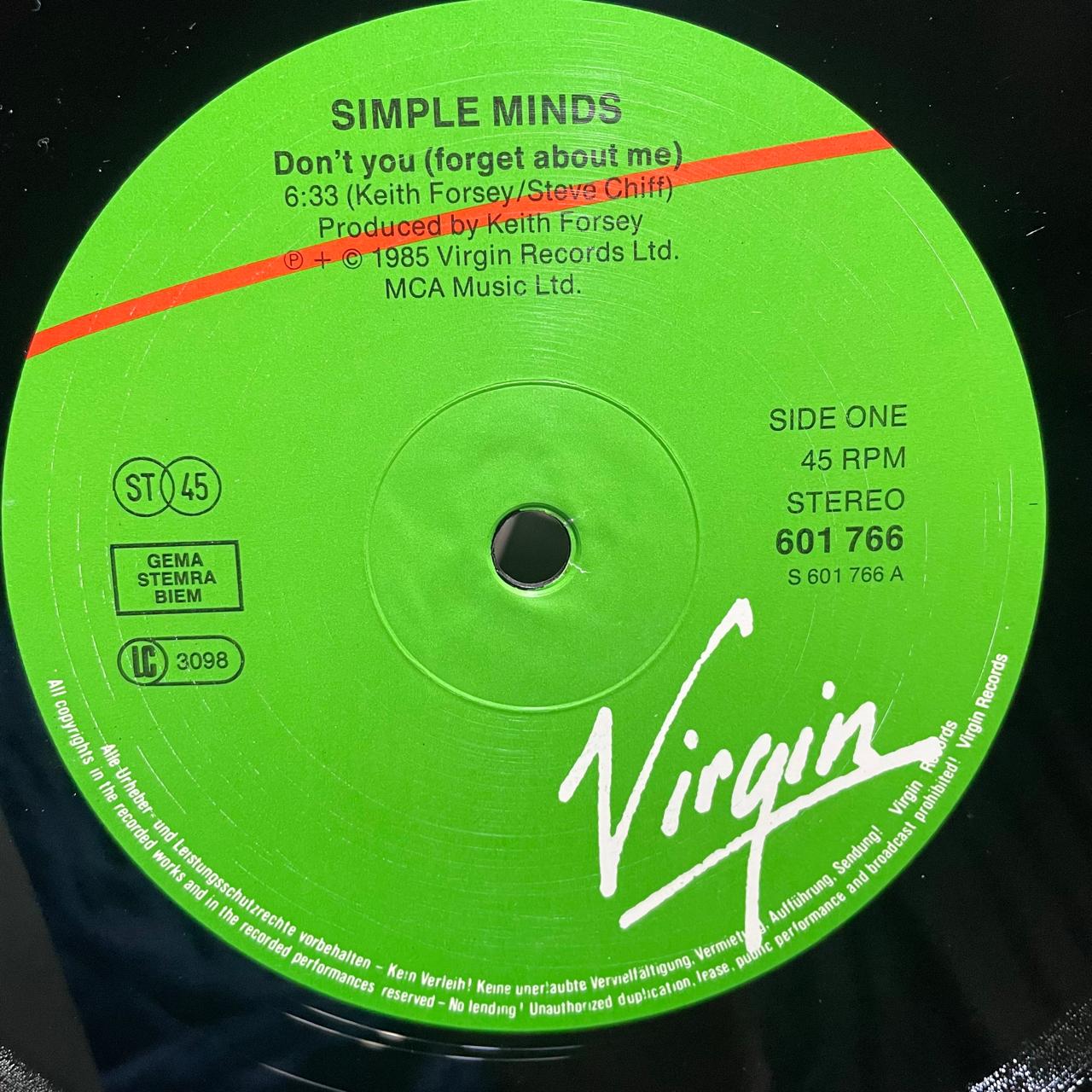 Simple Minds – Don't You (Forget About Me) (NM, FUNDA VG+) BOX4