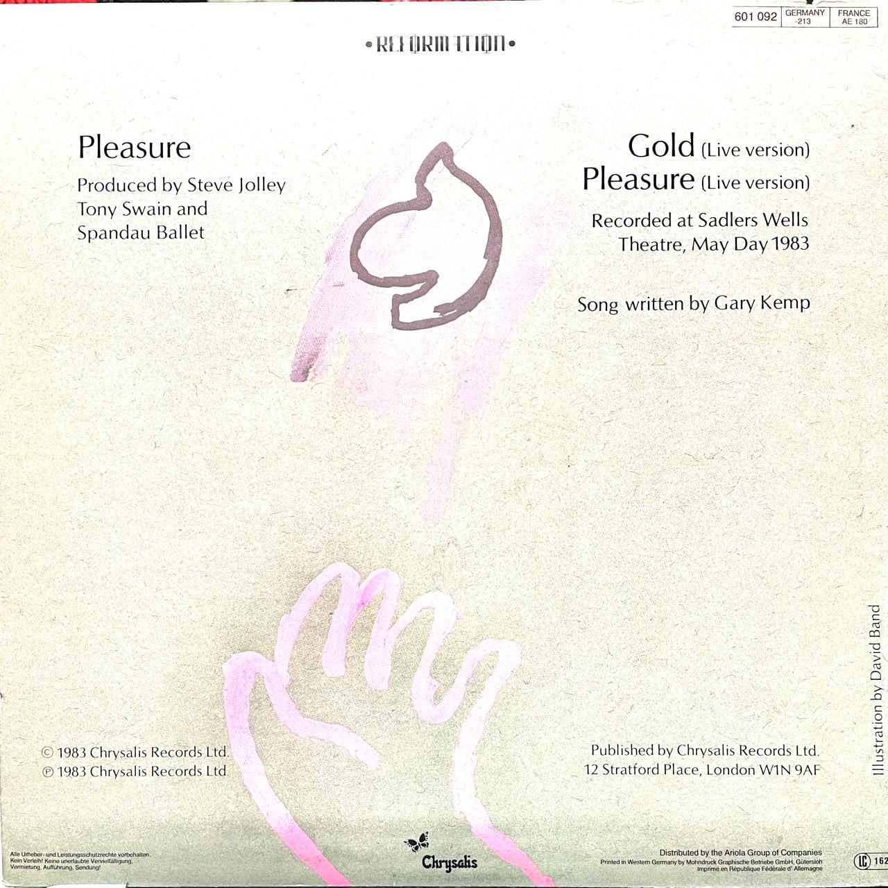 Spandau Ballet – Pleasure / Gold (Live Version) (VG+, EX) BOX35