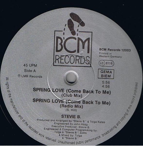 Stevie B. – Spring Love (Come Back To Me) (EX) BOX35