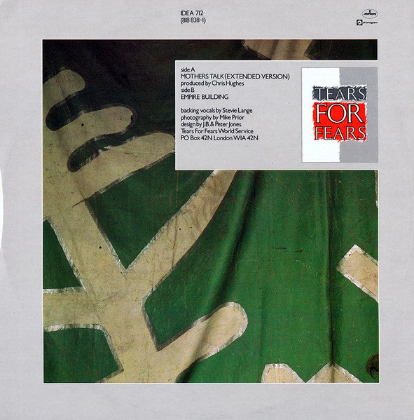 Tears For Fears – Mothers Talk (Extended Version) (EX, FUNDA VG+) BOX27