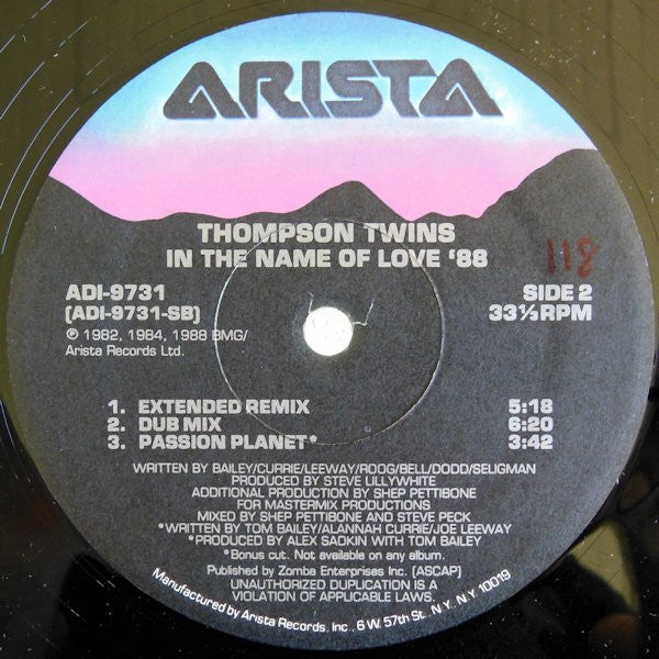Thompson Twins – In The Name Of Love '88 (NM, FUNDA EX) BOX6