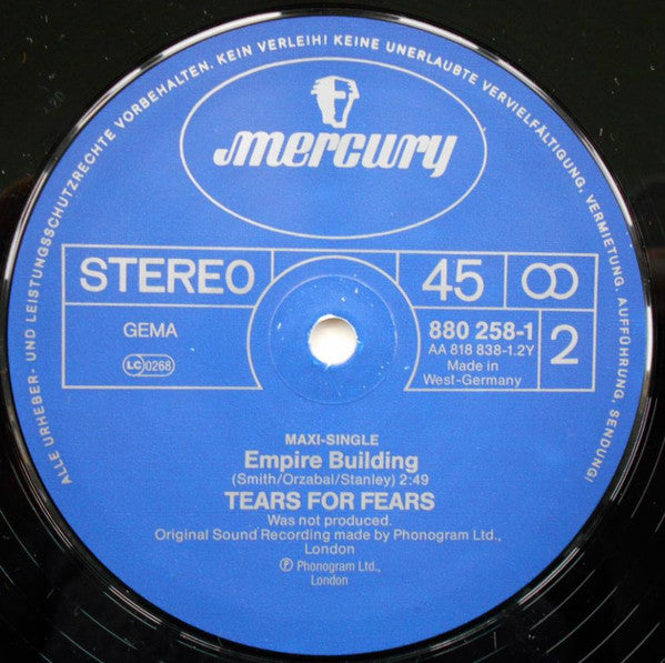 Tears For Fears – Mothers Talk (Beat Of The Drum Mix) (NM, FUNDA VG+) BOX29