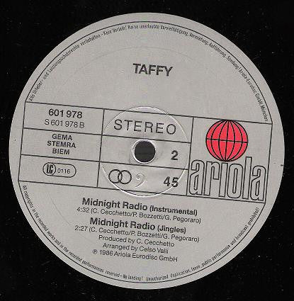 Taffy – I Love My Radio (Midnight Radio) (US-Remix) (NM) BOX27