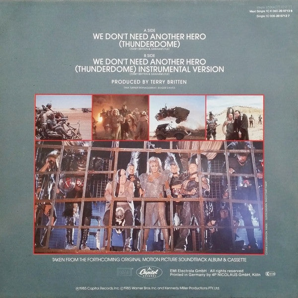 Tina Turner – We Don't Need Another Hero (Thunderdome) (NM, FUNDA EX) BOX27