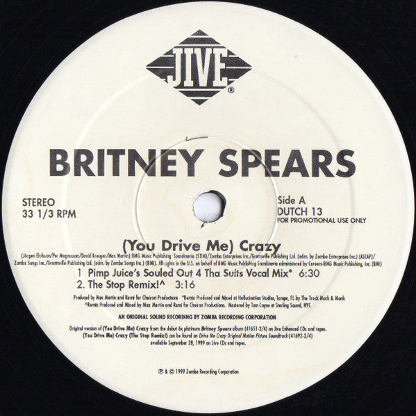 Britney Spears – (You Drive Me) Crazy, disco de vinilo, usado en estado NM