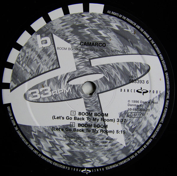 Camarco – Boom Boom (Let's Go Back To My Room) (VG+) Box10