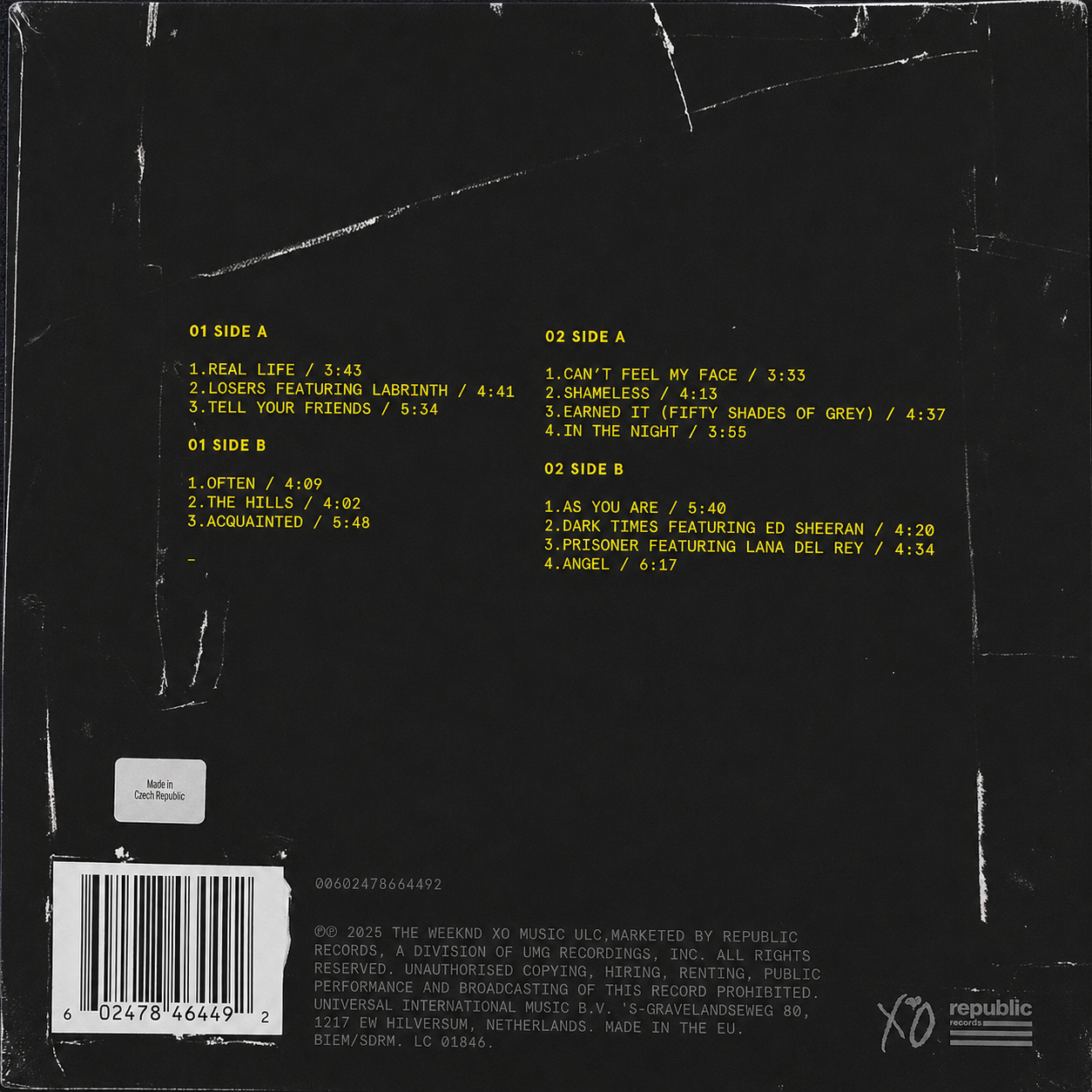 The Weeknd – Beauty Behind The Madness / DISCO DOBLE (NUEVO, SELLADO) BOXV28