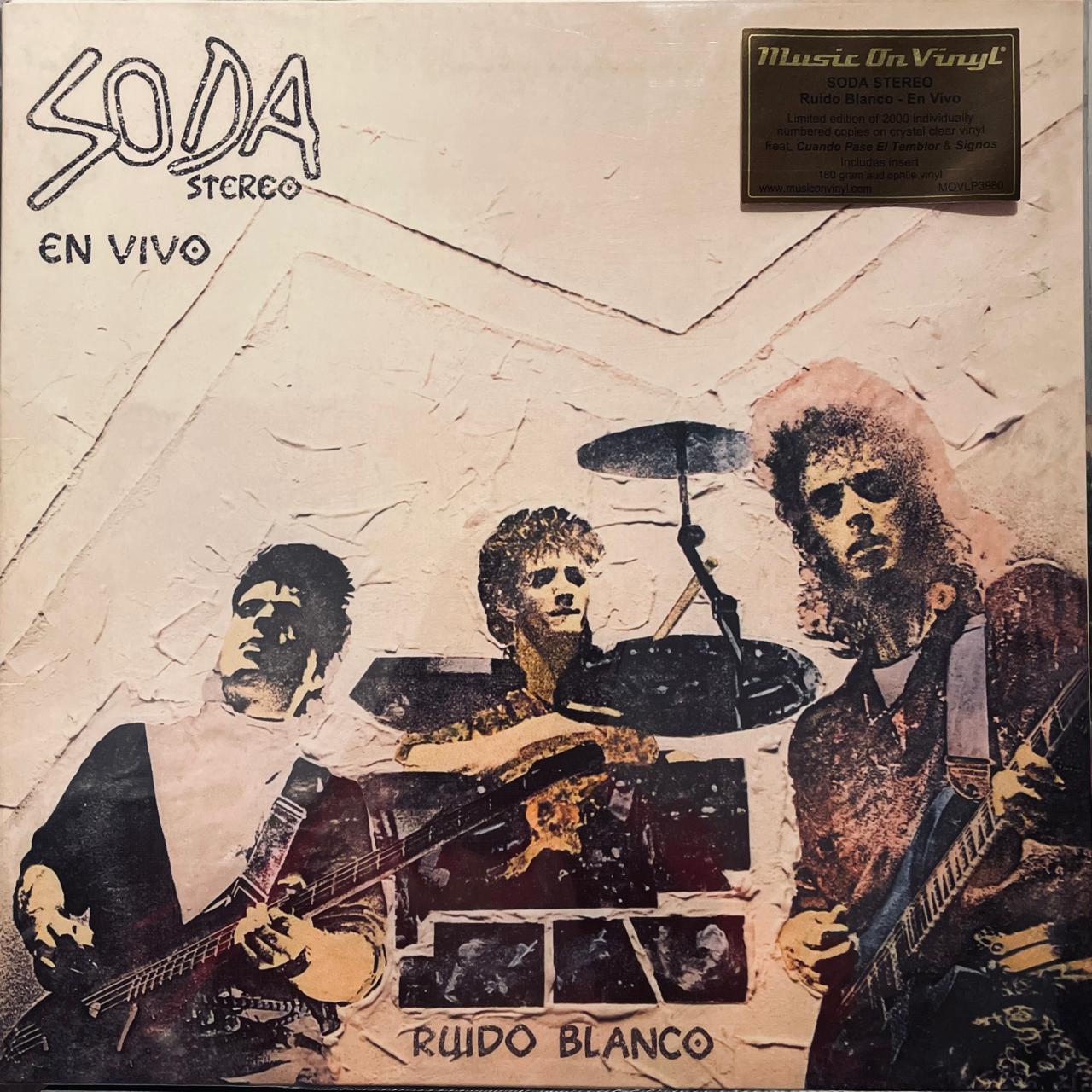 Soda Stereo – Ruido Blanco (En Vivo) / EDICIÓN LIMITADA NUMERADA & CRYSTAL CLEAR / INCLUYE INSERT (NUEVO, SELLADO)