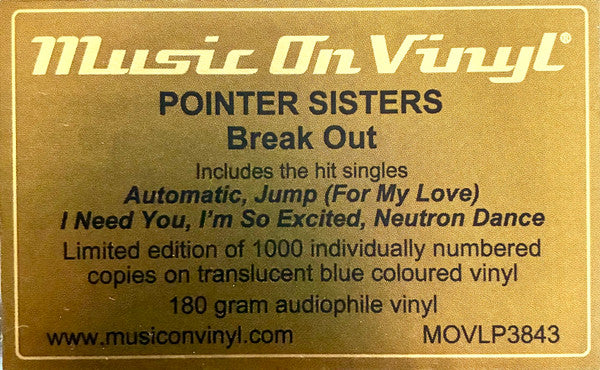 Pointer Sisters – Break Out / LIMITED EDITION  (NUEVO, SELLADO)