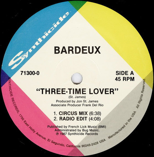 Bardeux – Three-Time Lover (EX, FUNDA GENERICA NM)
