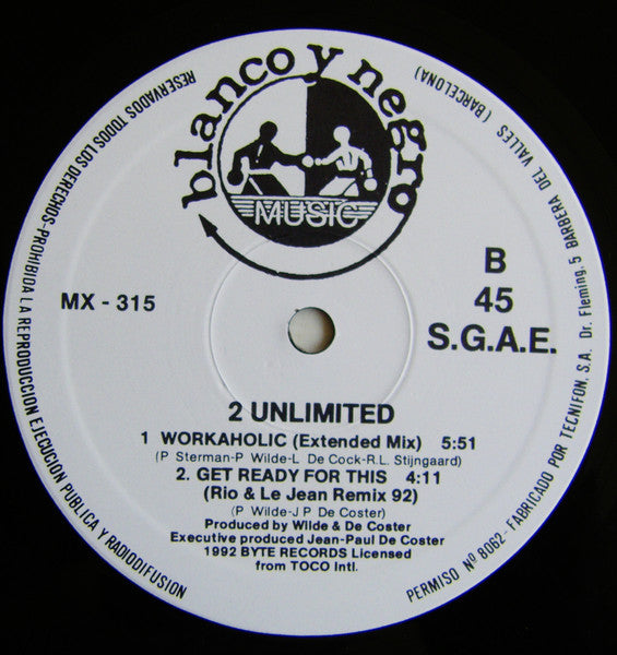 2 Unlimited – Workaholic (NM, FUNDA VG+) BOX8