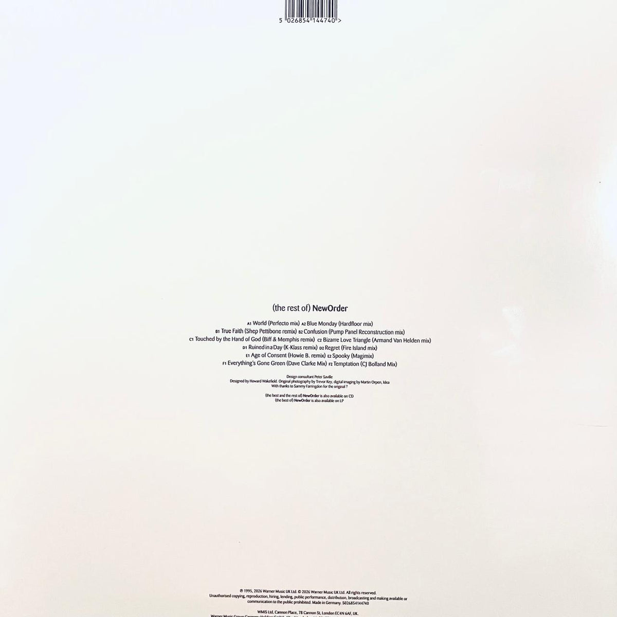 NewOrder – (The Rest Of) NewOrder / DISCO TRIPLE (NUEVO, SELLADO)